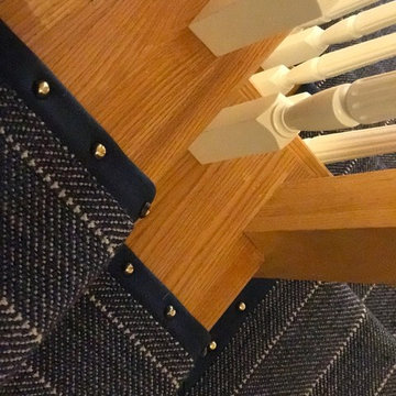 Indigo Stair Runner with Nail Heads