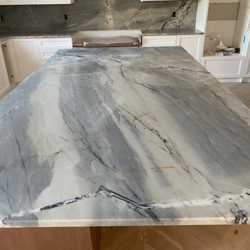 Blue Lava Quartzite - Island, countertops and complete backsplash