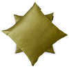 Art Silk Plain Set of 2, 20"x20" Throw Pillow Cover - Olive Green Luxury