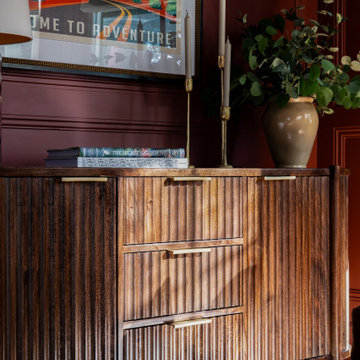 Moody Parlor in Deep Clay Color Palette Warm Cozy Sophisticated
