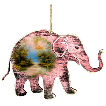 Rustic Elephant Ornament