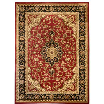 Well Woven Barclay Medallion Kashan Area Rug, Red, 7'10"x9'10"