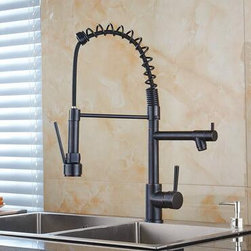 Antique Black Bronze Brass Kitchen Pull Out Mixer Sink Faucet TB280S - Kitchen Faucets