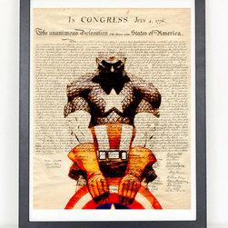 Captain America Declaration Print - Prints And Posters