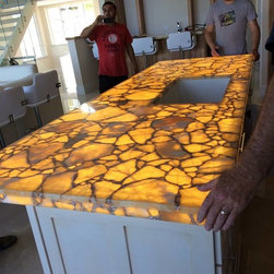 Amano Collection Honey Pearl - Vanity Tops And Side Splashes