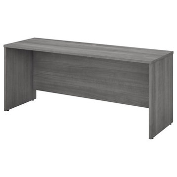 Studio C 72W x 24D Credenza Desk in Platinum Gray - Engineered Wood