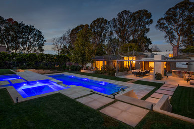 Example of a trendy pool design in San Diego