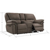Elegant Power Theater Seating, USB Charging Station & Cup Holders, Gray Taupe