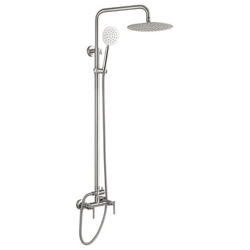 Mateo Dual Function Outdoor Shower Stainless Steel, Brushed