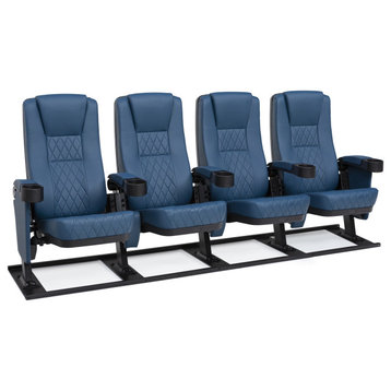 Seatcraft Madrigal Movie Theater Seating, Blue, Row of 4