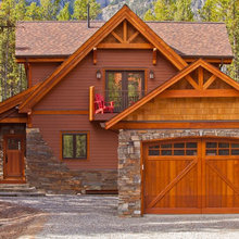 Rustic Cement Siding & Wood & Stone