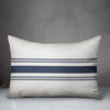 Flour Sack Blue Stripes 14x20 Lumbar Pillow