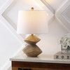 Laken 21.5" Minimalist Coastal Resin/Iron 2-Stack Cairn LED Table Lamp