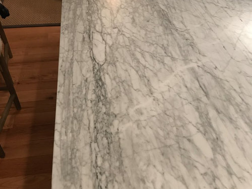 I Sanded My Honed Carrara Marble Island, How To Seal Carrara Marble Countertop