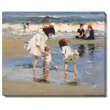 Children Playing at the Seashore