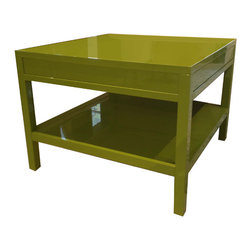 300-119-LAC Green Lacquer End Table - Side Tables And End Tables