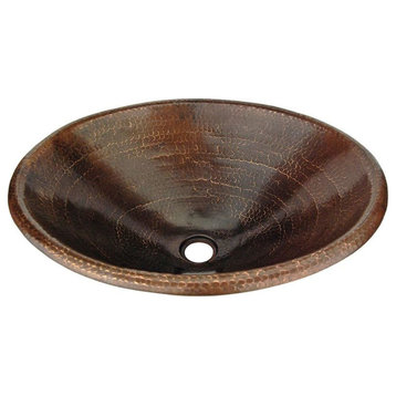 Premier Copper Products LO20RDB 20" Oval Copper Drop In or - Oil Rubbed Bronze