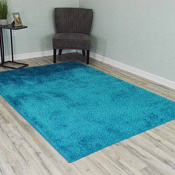 Monaco Shag Area Rug - Turquoise