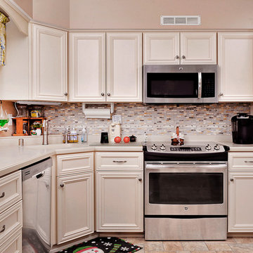Cream Kitchen with Corner Cabinet in Essex, MD