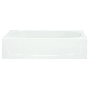 Sterling Performa 60.25"x29"x17.25" Vikrell Right-Hand Bath, White