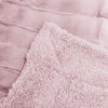 Super Mink Faux Fur Throw Blanket, Rose Smoke, 50"x60"