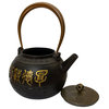 Handmade Quality Asian Cast Iron Teapot Shape Display Art Hws2374