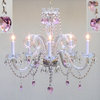 Crystal Chandelier With Pink Crystal Hearts