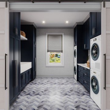 Blue Transistional Double Laundry
