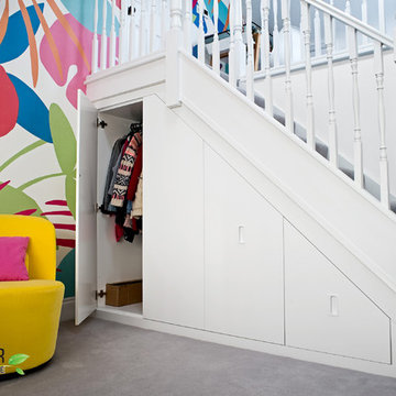 Kids room under stair storage