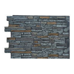 ALPINE FAUX DEEP STACKED STONE- 36"H x 48"W - Wall Panels