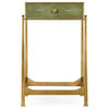 Sofa Table JONATHAN CHARLES LUXE Box Top Antiqued Gold Green Gilt