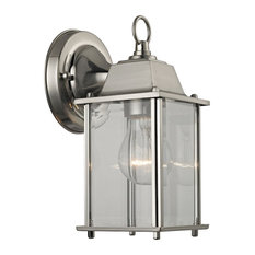 Thomas Lighting Cotswold 1-Light Outdoor Sconce, Nickel/Clear
