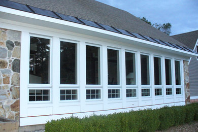Inspiration for a timeless exterior home remodel in Manchester