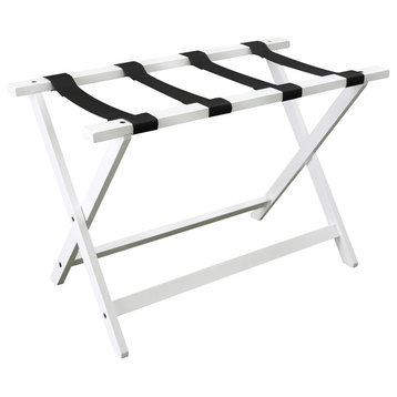 Heavy Duty 30" Extra Wide Luggage Rack, White