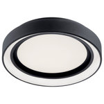 Elan Lighting - Elan Lighting 84157 Fornello - 14" 1 LED Flush Mount - With Fornello(TM), we offer rings that are modernFornello 14" 1 LED F Matte Black White Ac *UL Approved: YES Energy Star Qualified: n/a ADA Certified: n/a  *Number of Lights: Lamp: 1-*Wattage: LED bulb(s) *Bulb Included:Yes *Bulb Type:LED *Finish Type:Matte Black