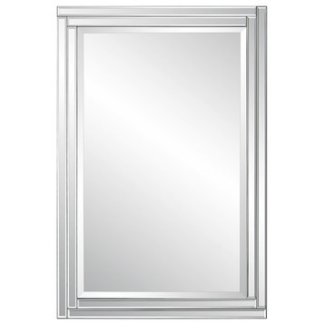 Mirror Is Finished With A 1.25" Bevel And A Black Polystyrene Frame