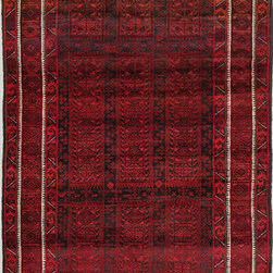 Persian Balouch rug 4'2 X 7'4 - Area Rugs