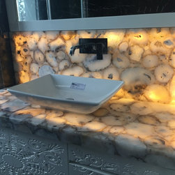white agate bathroom counter top - Products
