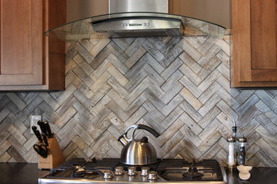 Example of a transitional kitchen design in Philadelphia
