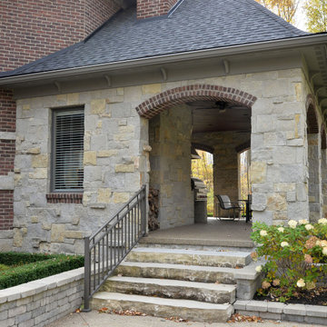 Charcoal Bluff Real Thin Stone Veneer Outdoor Paio