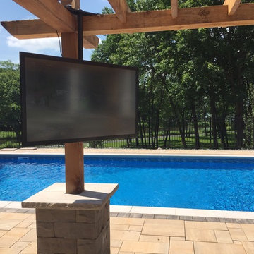 Indoor and Outdoor TV Installation with Outdoor Speakers