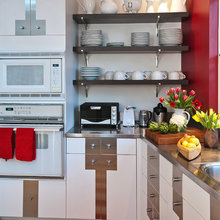 open shelving kitchen