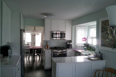 Example of a transitional kitchen design in Chicago