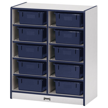 Rainbow Accents 10 Tub Mobile Storage - with Tubs - Navy