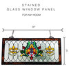 30" Fleur De Lis Stained Glass Pub Window Panel