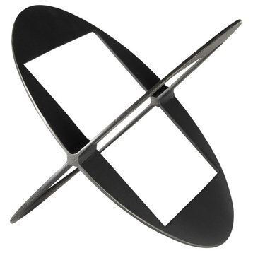 Cusco 7.0Lx7.0Wx10.0H Black Iron Large Geometric Decorative Object