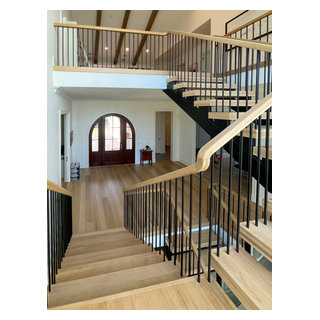 96_Dramatic cantilevered no-riser staircase, Bethesda, MD 20814 ...