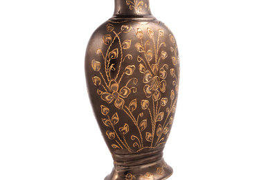 Golden Flower Vase