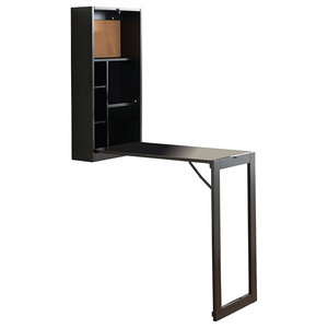 Dash Mirror Fold Out Convertible Desk Contemporary Desks And