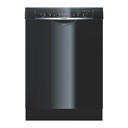 Bosch 24" Ascenta Series Recessed Handle Dishwasher, Black | SHE3AR56UC - Dishwashers